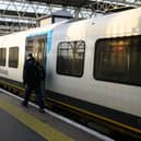 A South Western Railway train at at Waterloo station.  (Photo by Leon Neal/Getty Images)