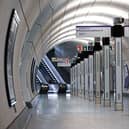 The Elizabeth line at Liverpool Street station. (Photo by Justin Tallis/AFP via Getty Images) 