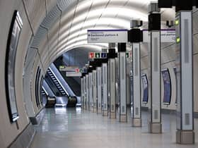 The Elizabeth line at Liverpool Street station. (Photo by Justin Tallis/AFP via Getty Images) 