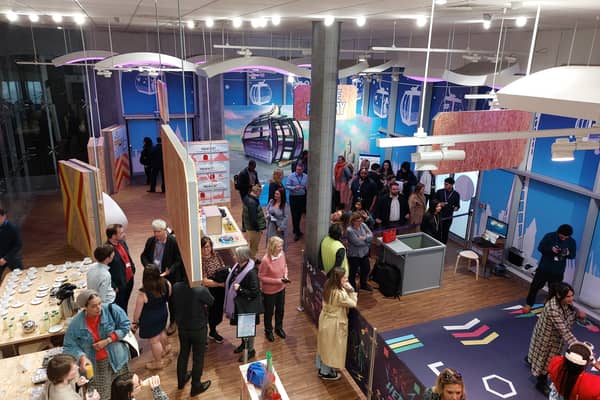 The cable car centre, which is now fully-open, includes an events space, café and VR experience. Credit: LondonWorld.