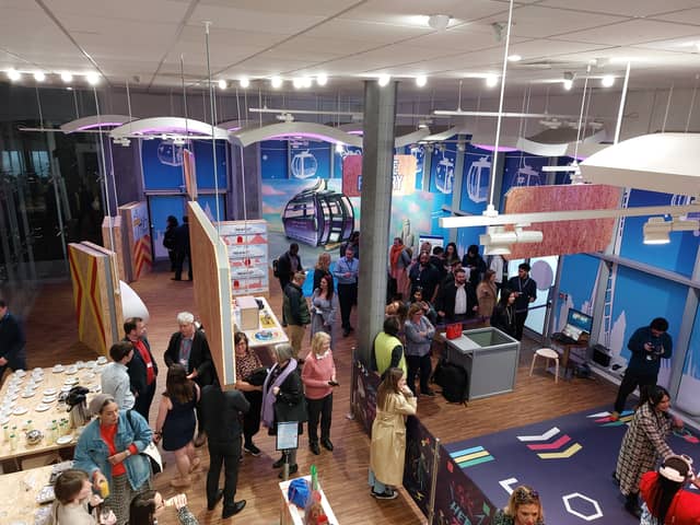 The cable car centre, which is now fully-open, includes an events space, café and VR experience. Credit: LondonWorld.