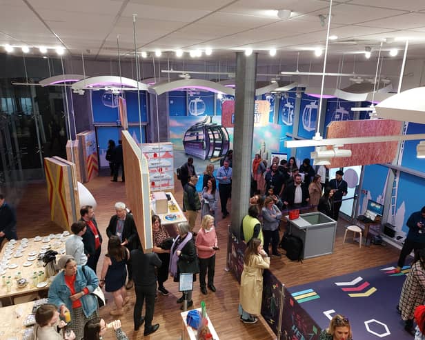 The cable car centre, which is now fully-open, includes an events space, café and VR experience. Credit: LondonWorld.