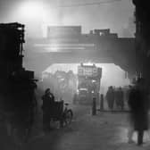 A photo from November 1922, showing the smog at Ludgate Circus in central London.