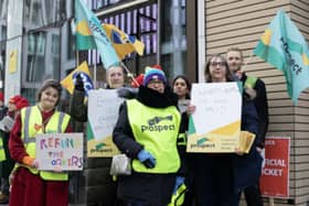 Prospect members on a picket line (Photo: Prospect)