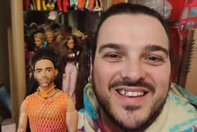 Barbie collector Aaron Bevan.