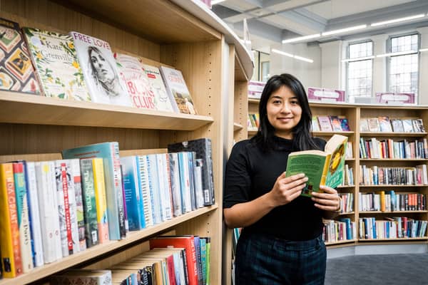 Cllr Khondoker at Central Library in Islington. Credit: Islington Council.
