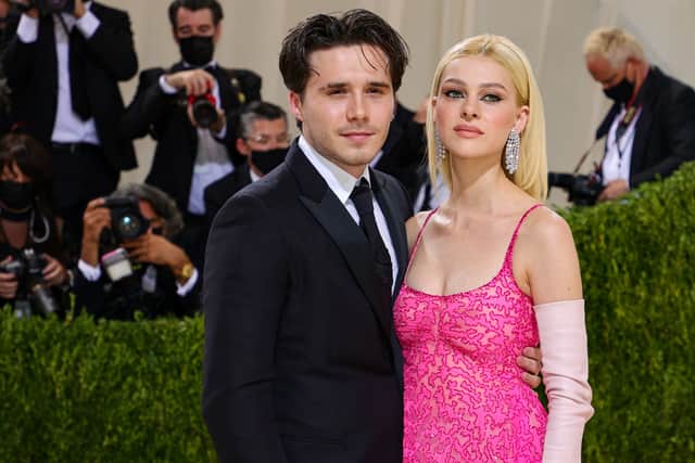Brooklyn Beckham and Nicola Peltz in 2021. (Photo by Theo Wargo/Getty Images)