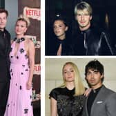 Clockwise from left: Jake Bongiovi and Millie Bobby Brown; Victoria and David Beckham; Sophie Turner and Joe Jonas. (Photos by Getty)