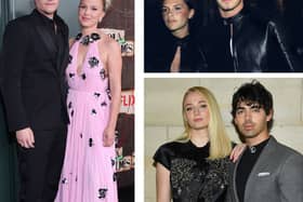 Clockwise from left: Jake Bongiovi and Millie Bobby Brown; Victoria and David Beckham; Sophie Turner and Joe Jonas. (Photos by Getty)