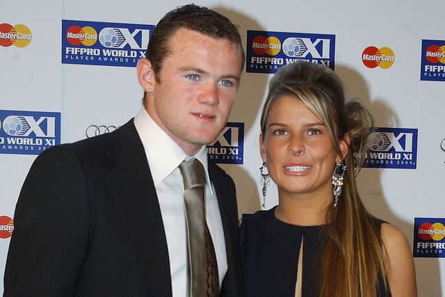 Wayne Rooney and Coleen in 2005. (Photo by David Westing/Getty Images)