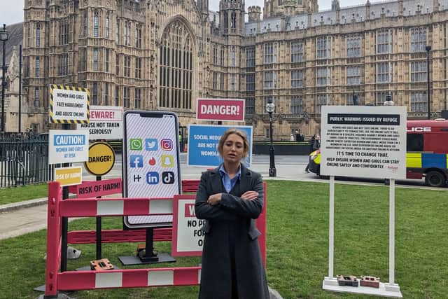 Georgia Harrison is supporting Refuge in their campaign
