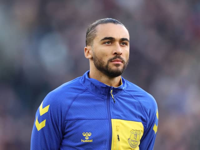  Dominic Calvert-Lewin of Everton during the Premier League match between West Ham United  (Photo by Alex Pantling/Getty Images)