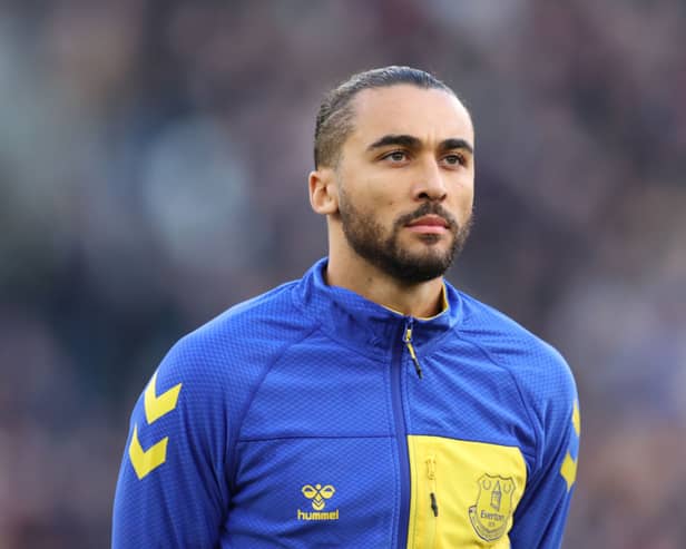  Dominic Calvert-Lewin of Everton during the Premier League match between West Ham United  (Photo by Alex Pantling/Getty Images)