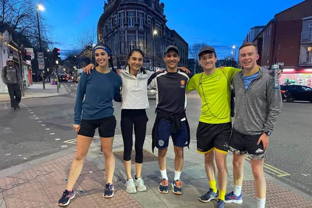 Oliver (right) is more positive about the marathon than Spurs’ Champions League prospects.