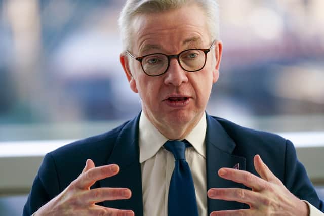Michael Gove, levelling up secretary, sent the letter to investors in the three firms asking them to “use their influence to encourage these companies to come forward immediately with a comprehensive financial package for remediation work”. Credit: Ian Forsyth/Getty Images.
