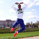 Mo Farah, ahead of the 2023 TCS London Marathon on April 20. (Photo by Warren Little/Getty Images)