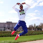 Mo Farah, ahead of the 2023 TCS London Marathon on April 20. (Photo by Warren Little/Getty Images)