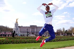 Mo Farah, ahead of the 2023 TCS London Marathon on April 20. (Photo by Warren Little/Getty Images)