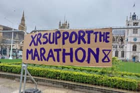 Extinction Rebellion’s The Big One protest coincided with the London Marathon on April 23 in Westminster. Credit: Ben Lynch.