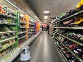 The shelves in an Islington Sainsbury’s.