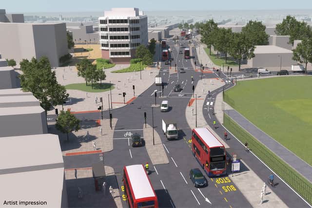 TfL is proposing a range of changes to Catford town centre, including re-routing the South Circular. Credit: TfL. 