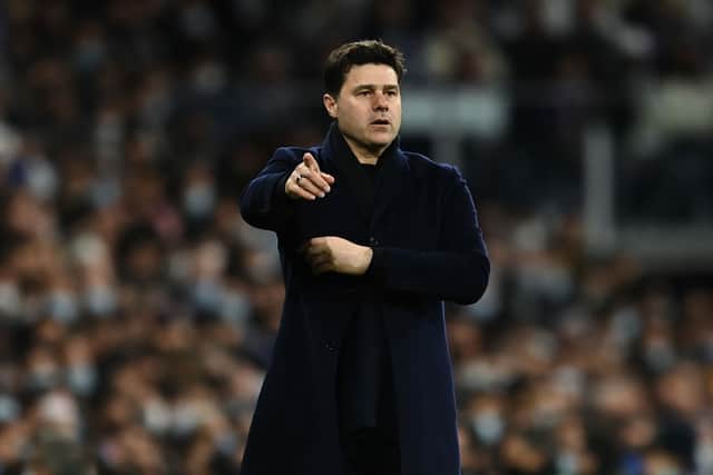 Head coach Mauricio Pochettino of Paris Saint-Germain reacts during the UEFA Champions League (Photo by David Ramos/Getty Images)