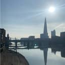 The Shard, dominating the London skyline.