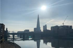 The Shard, dominating the London skyline.