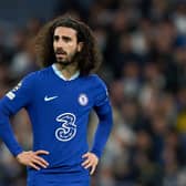 Marc Cucurella of Chelsea FC looks on during the UEFA Champions League quarterfinal first leg match  (Photo by Angel Martinez/Getty Images)