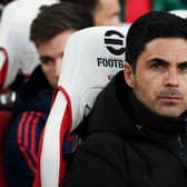 Arsenal manager Mikel Arteta looks on during a match