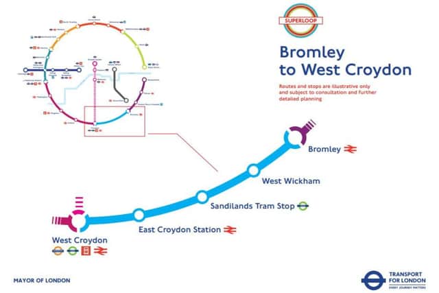 Bromley to West Croydon. Credit: Transport for London.