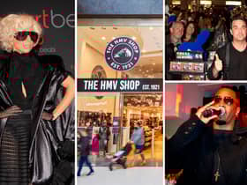Lady Gaga, Robbie Williams and P Diddy have all appeared at HMV in Oxford Street over the years. (Photos Getty/HMV)
