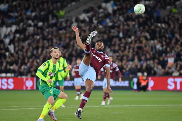 Ben Johnson in action for West Ham  