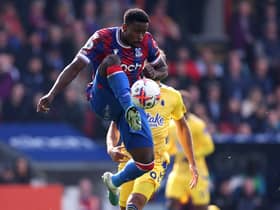  Marc Guehi of Crystal Palace controls the ball during the Premier League match between Crystal Palace (Photo by Warren Little/Getty Images)