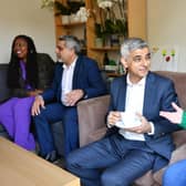 The mayor of London visits residents at the Stonebridge Hillside and Milton Avenue scheme in Brent.