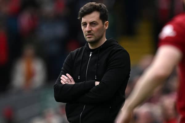 Tottenham Hotspur’s Interim head coach Ryan Mason looks on during the English Premier League football match (Photo by PAUL ELLIS/AFP via Getty Images)