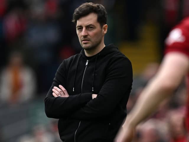 Tottenham Hotspur’s Interim head coach Ryan Mason looks on during the English Premier League football match (Photo by PAUL ELLIS/AFP via Getty Images)