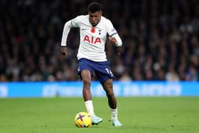 Emerson Royal of Tottenham Hotspur during the Premier League match  (Photo by Catherine Ivill/Getty Images)