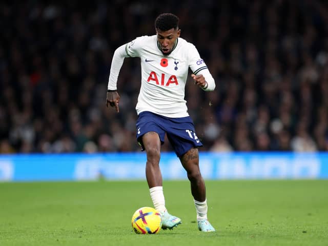 Emerson Royal of Tottenham Hotspur during the Premier League match  (Photo by Catherine Ivill/Getty Images)