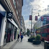 Oxford Street in London. (Photo by André Langlois)