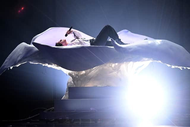 Luke Black, representative for Serbia, performs during the first dress rehearsal for Semi Final 1 of the Eurovision Song Contest.