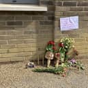 Flowers at the scene on Commercial Road, Limehouse, east London two dogs were shot by police on Sunday. (Photo by SWNS)