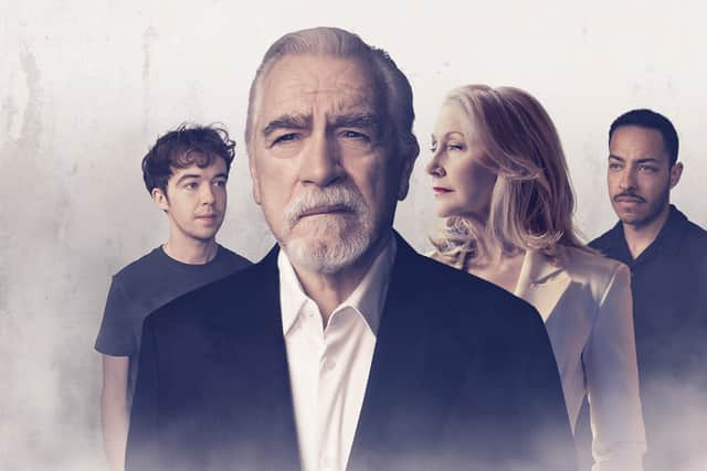 Brian Cox (centre), Alex Lawther (left), Patricia Clarkson (centre right) and Daryl McCormack (right). Credit: Second Half Productions