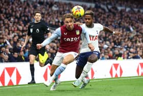 Matty Cash (left) is likely to play for Villa this weekend but Ryan Sessegnon (right) has been ruled out for Spurs.