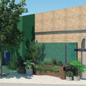 The community garden will be displayed at the entrance of Latimer Road Tube Station. Credit: TfL