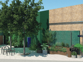 The community garden will be displayed at the entrance of Latimer Road Tube Station. Credit: TfL