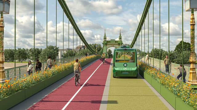 How Hammersmith Bridge could look. (Photo by Possible)