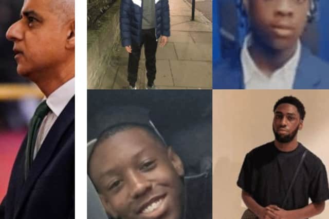 There have been 150 violent teenage deaths in London since Sadiq Khan became mayor. (Photos Getty/MPS)