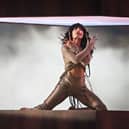 Singer Loreen performs on behalf of Sweden during the final of the Eurovision Song contest 2023.