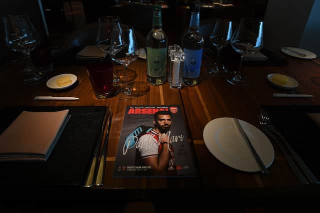 A table setting at the Diamond Club before a match in March 2020 (Image: Getty Images)